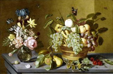 Ambrosius Bosschaert Painting - Fruits Basket Ambrosius Bosschaert